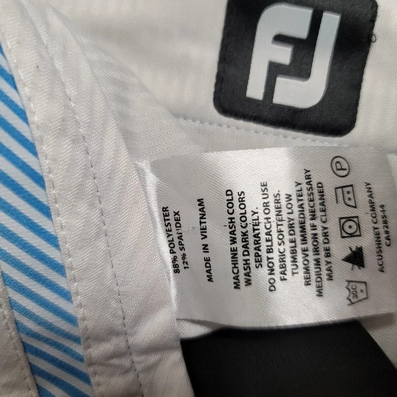 FJ Foot Joy Pants Mens 34x30 Black Golf Outdoors Casual Flat Front Mid Rise Logo - Picture 9 of 16